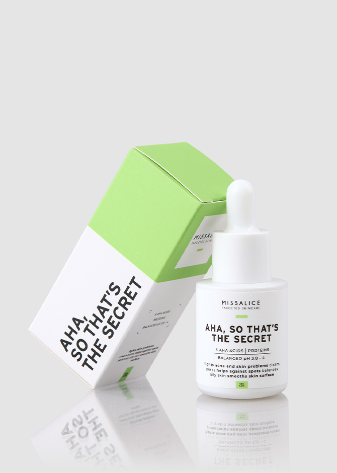 AHA, SO THAT'S THE SECRET! / skin firming serum with AHA fruity acids & hyaluronic acid (15ml)