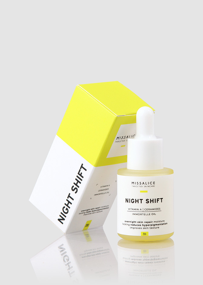 NIGHT SHIFT / overnight skin repair facial serum with vitamin A and ceramides (15ml)